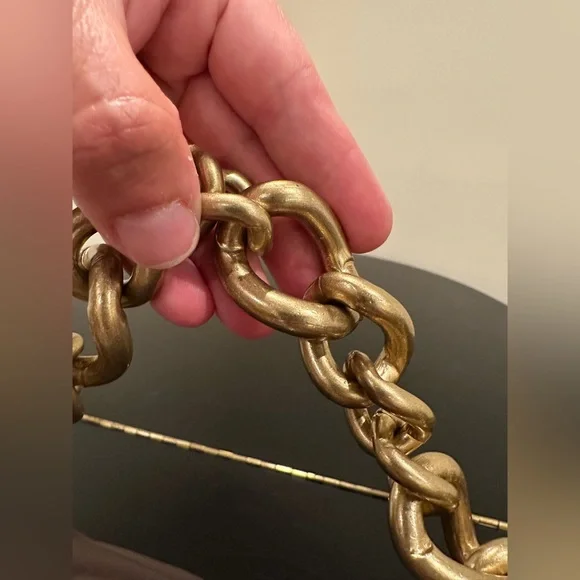 NWT Rare Zara Genuine Leather Quilted Chunky Chain Strap Shoulder Bag - Picture 9 of 17